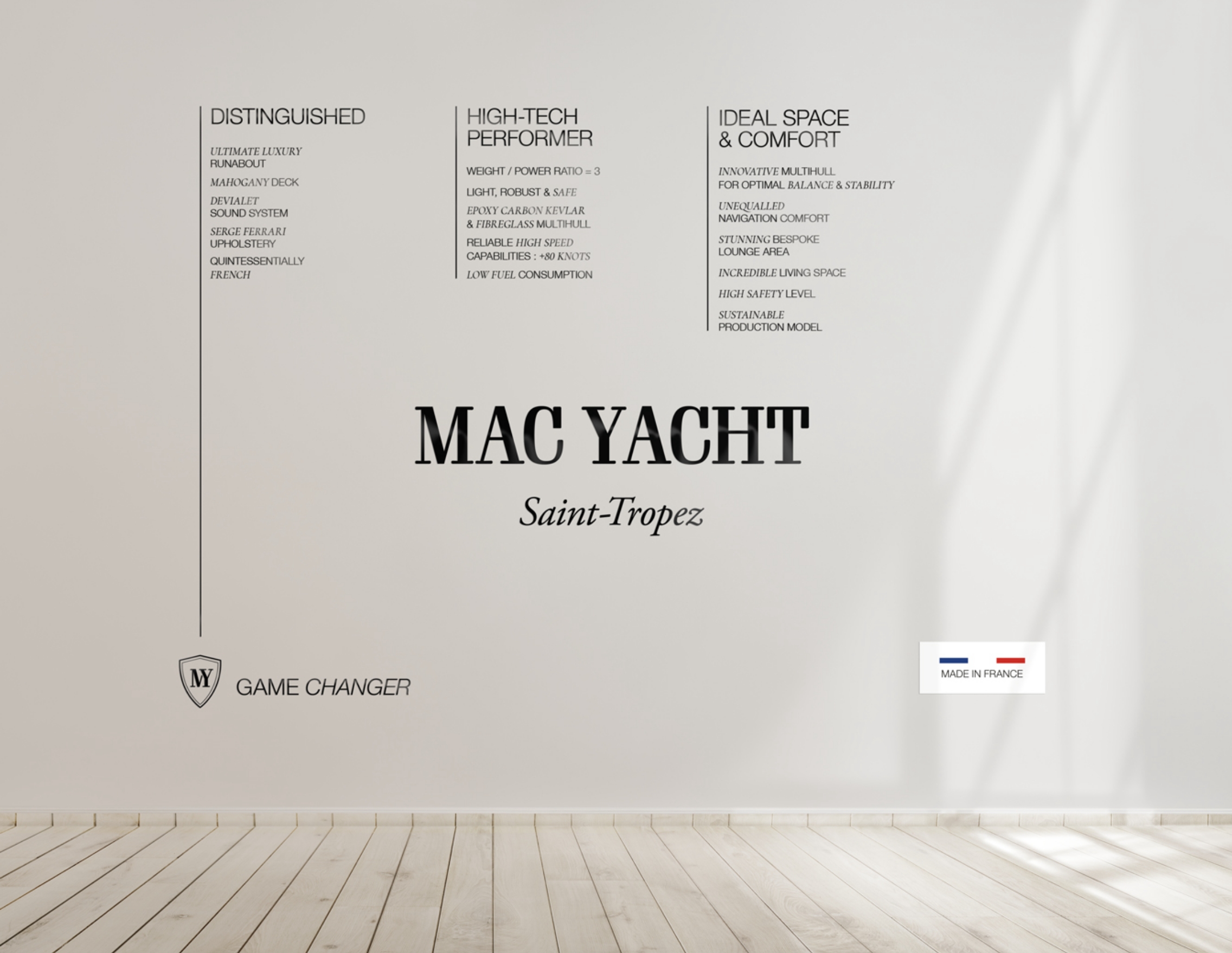 Mac Yacht mur boutique